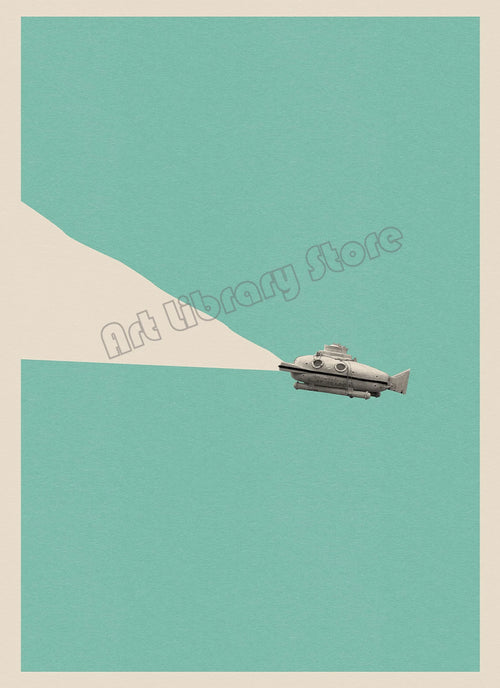 affiche rétro abstraite inspirée de films classiques décor murale