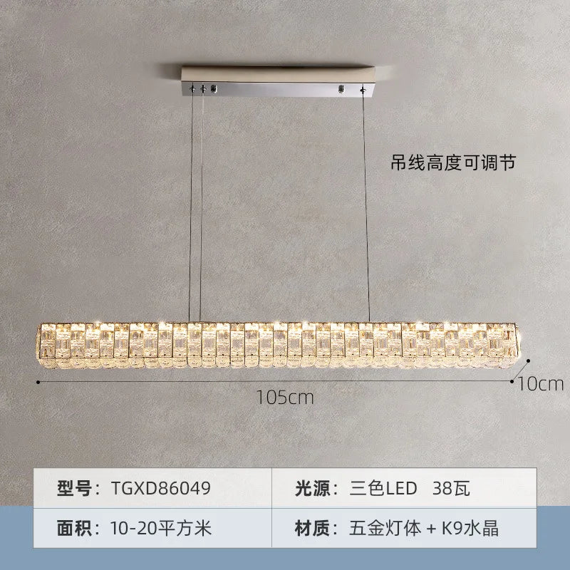 lustre en cristal postmoderne pour bar et salon