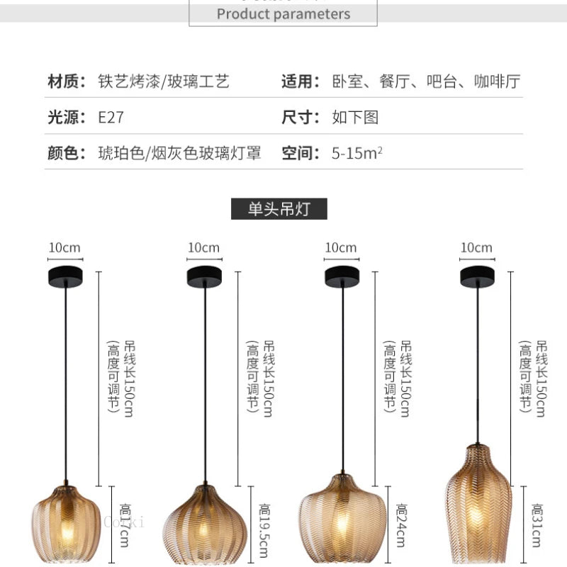 lampe led suspendue en verre design moderne pour espaces divers