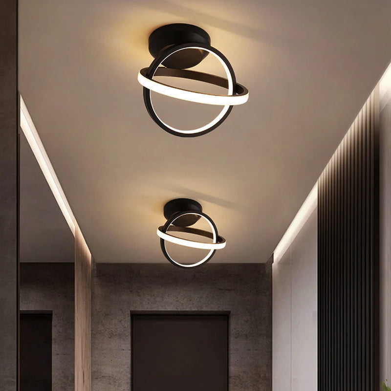 plafonnier moderne à leds pour éclairage de couloir maison