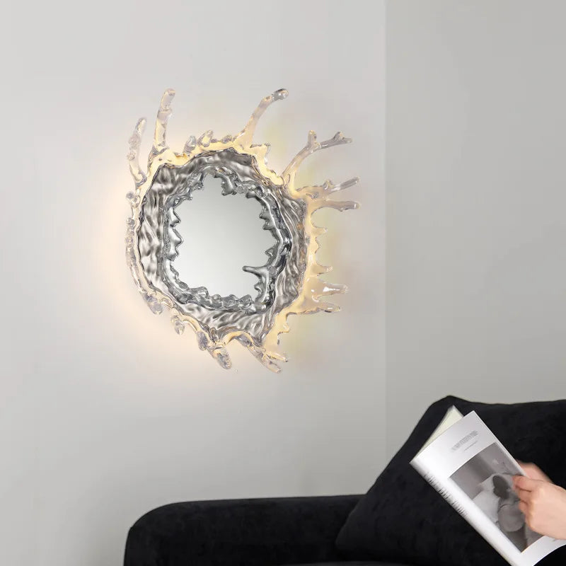 miroir goutte eau vaporisateur éclairage ambiance