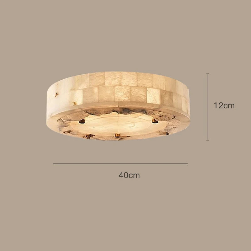 plafonnier luxueux en marbre naturel suspendu grand luminaire