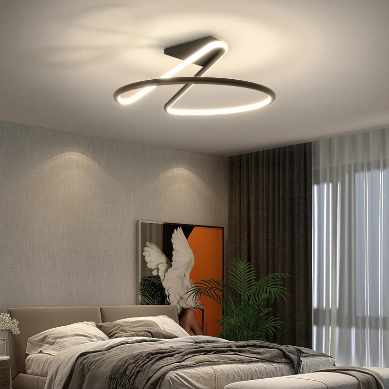 Plafonnier simple chambre moderne atmosphère duplex villa hall lampes nordiques minimaliste salon lampe chambre plafonniers