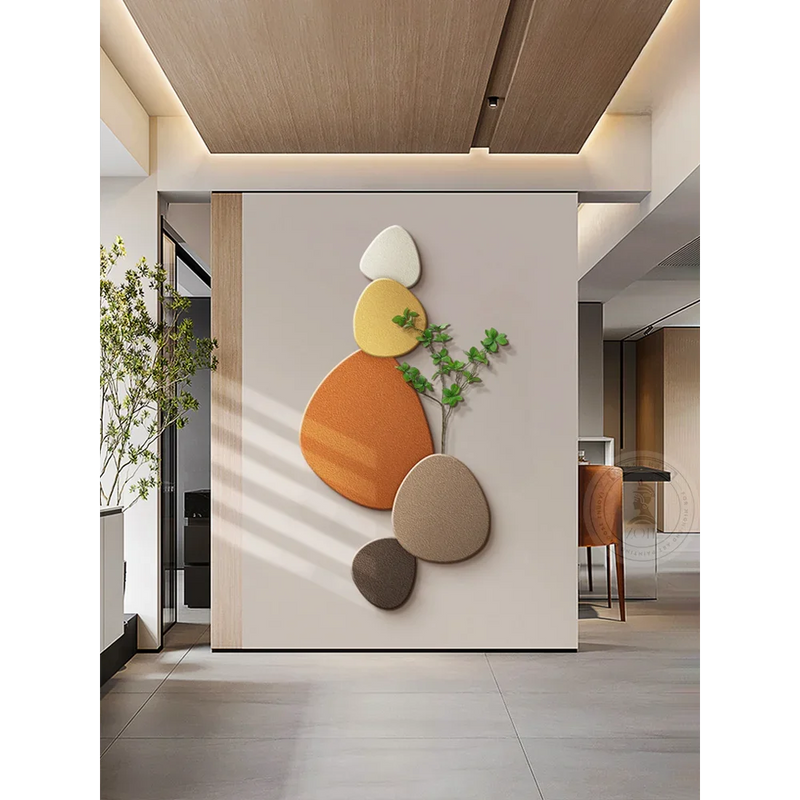 applique murale moderne décorative avec motif plante verte
