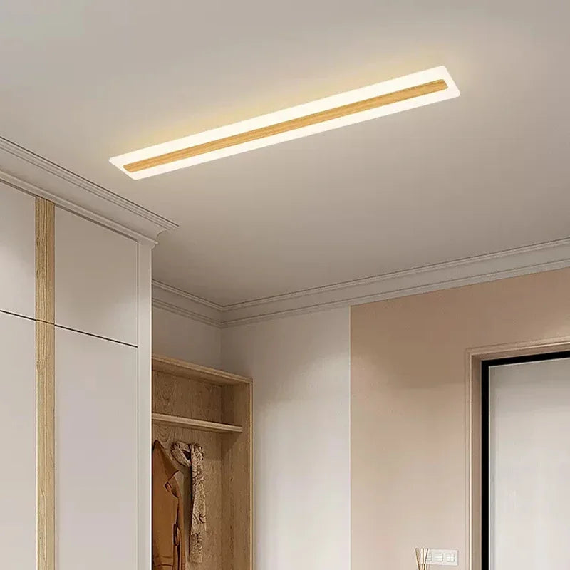 plafonnier led design nordique grain de bois moderne décoratif