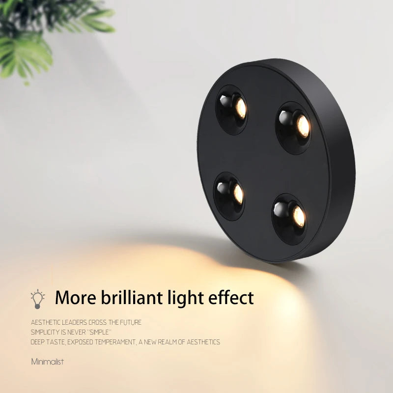 BRGT projecteurs Led plafonnier monté en Surface rond Ultra mince Spot mince 24W blanc noir Foco extérieur 110V 220V nordique