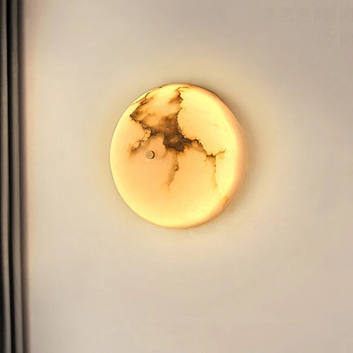 applique murale hémisphère marbre led pour hôtel escalier