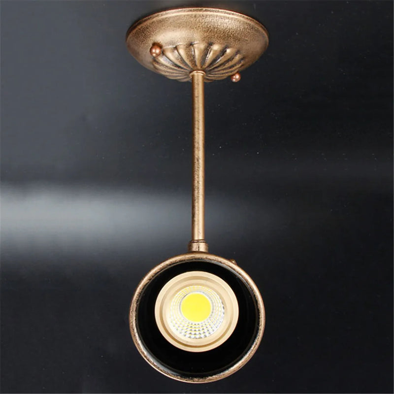 Mini lampe suspendue rustique avec douille E27 en céramique