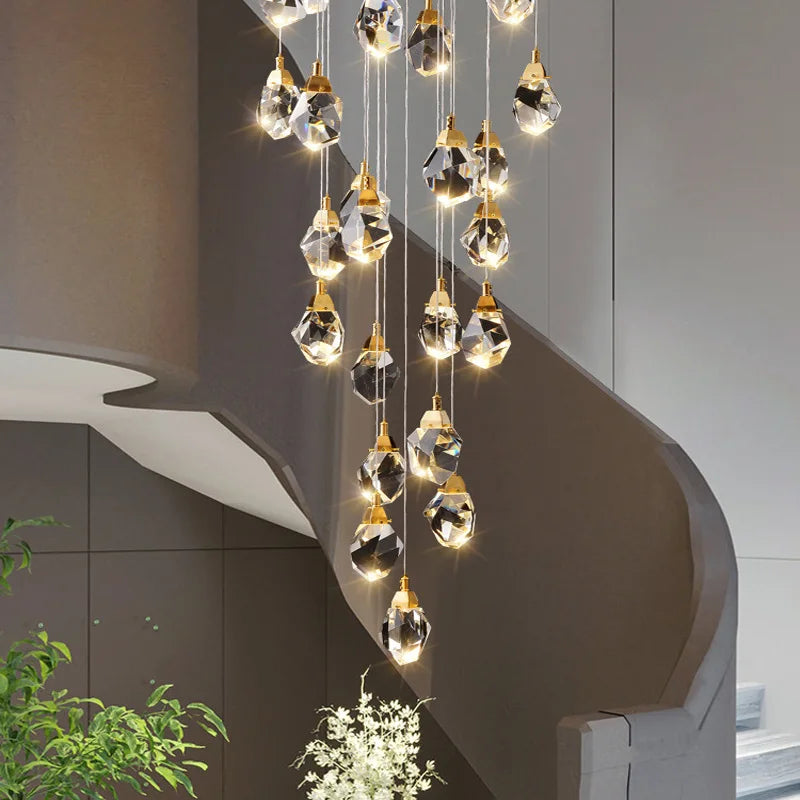 lustre en cristal moderne winfordo pour hall d'exposition