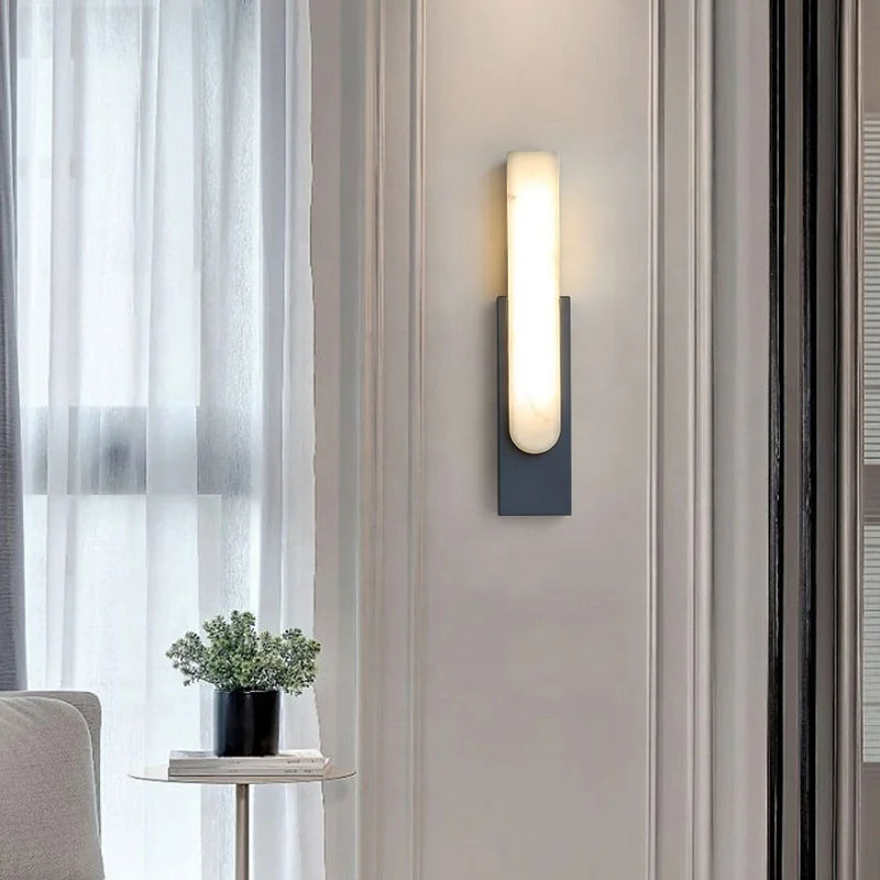 applique murale moderne nordique led en marbre simple créatif