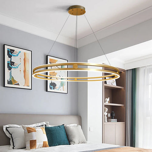 lustre circulaire moderne pour décoration intérieure créative et minimaliste
