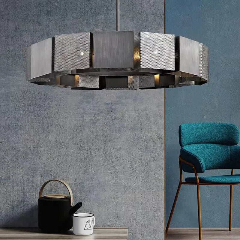 Lustres de plafond en métal noir de Style industriel nouvelle lampe suspendue LED postmoderne pour plafond décor à la maison Lustre pour salon