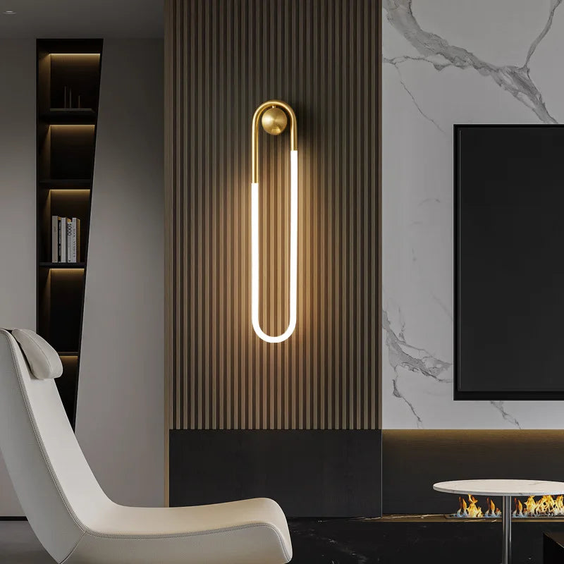 applique murale led moderne forme ellipse pour décoration intérieure