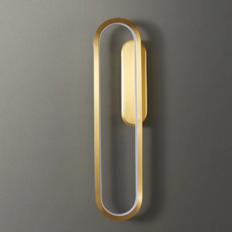 applique murale nordique moderne en cuivre pour intérieur lumineux