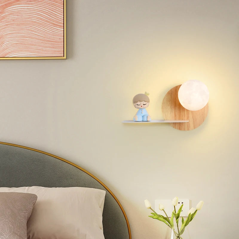 applique murale led moderne créative astronaute pour enfants