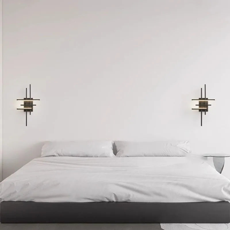applique murale led minimaliste en laiton