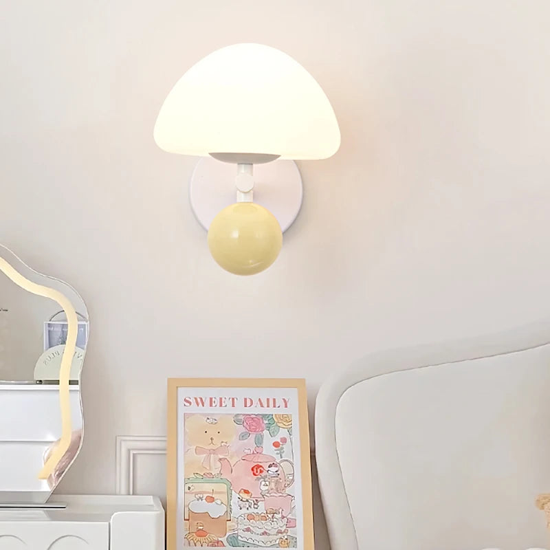applique murale led en forme de champignon nordiques pour ambiance créative