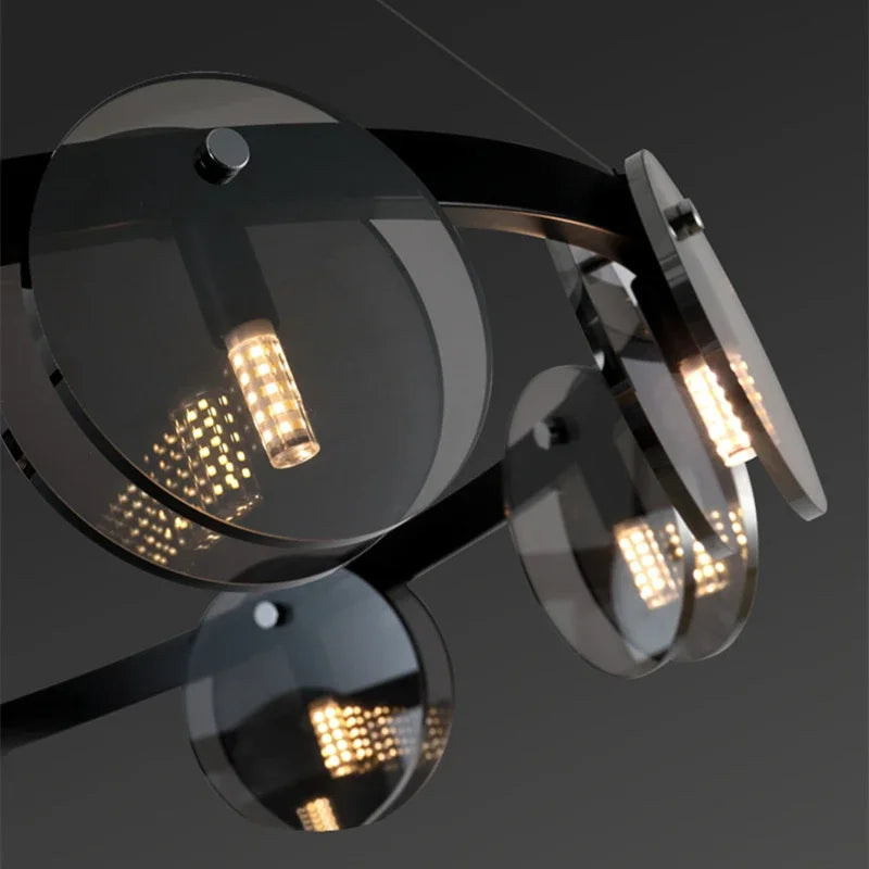 Lustre design en verre style nordique luminaire décoratif moderne