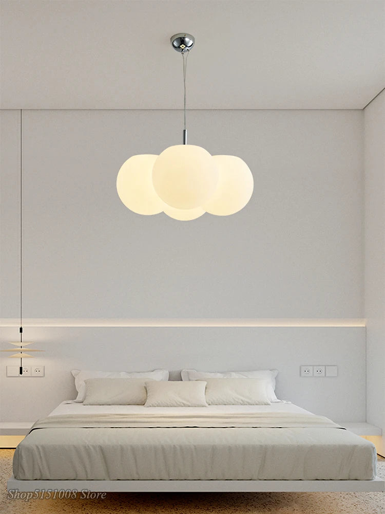 Nordique minimaliste LED plafonnier chambre salon moderne chaud chambre d'enfants lampe créative acrylique lampe nuage art lustre