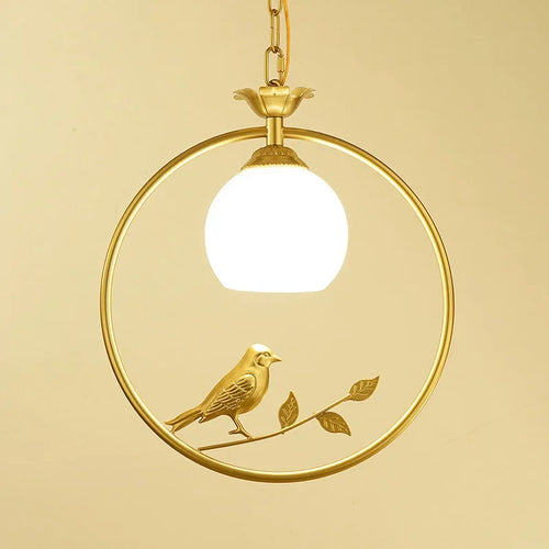 lampe led suspendue vintage en forme d'oiseau décorative