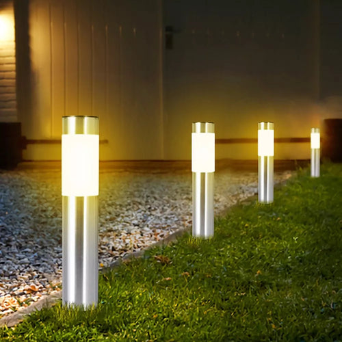 Paquet de 1/2/4 lumières solaires de voie de jardin éclairage extérieur LED borne lumineuse pour Patio