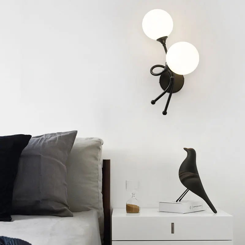 applique murale led avec boule de verre pour intérieur