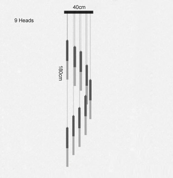 lustre en cristal led pour escalier moderne éclairage décoratif élégant