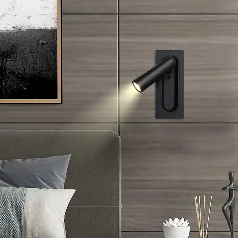 Applique murale LED lampe liseuse chambre rotatif mur rotatif lumières salon à côté de la lampe