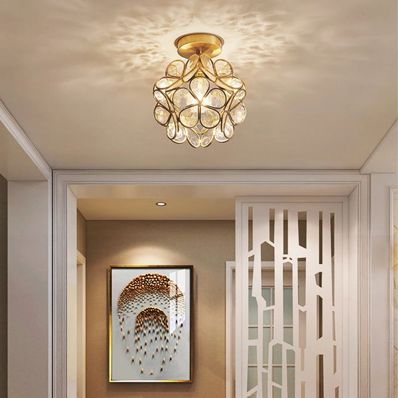 plafonnier moderne en cristal led pour décoration luminaire