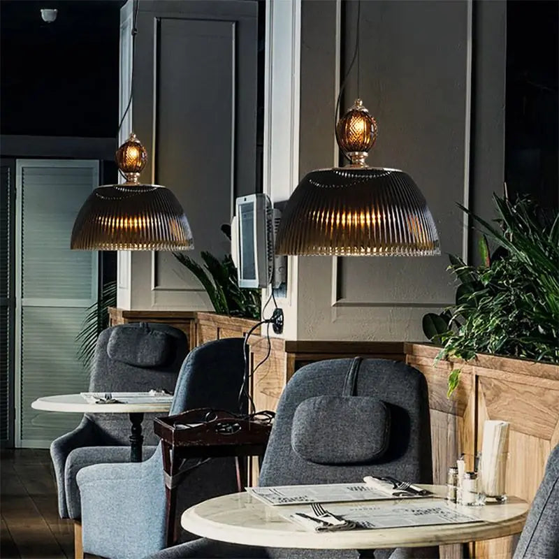 Suspension LED en verre au design nordique moderne