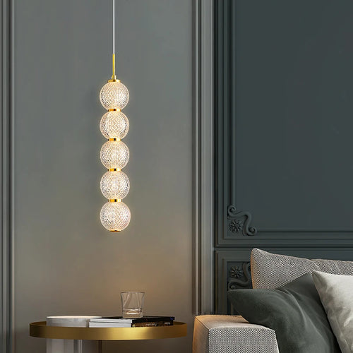 suspension led en acrylique transparent hauteur réglable