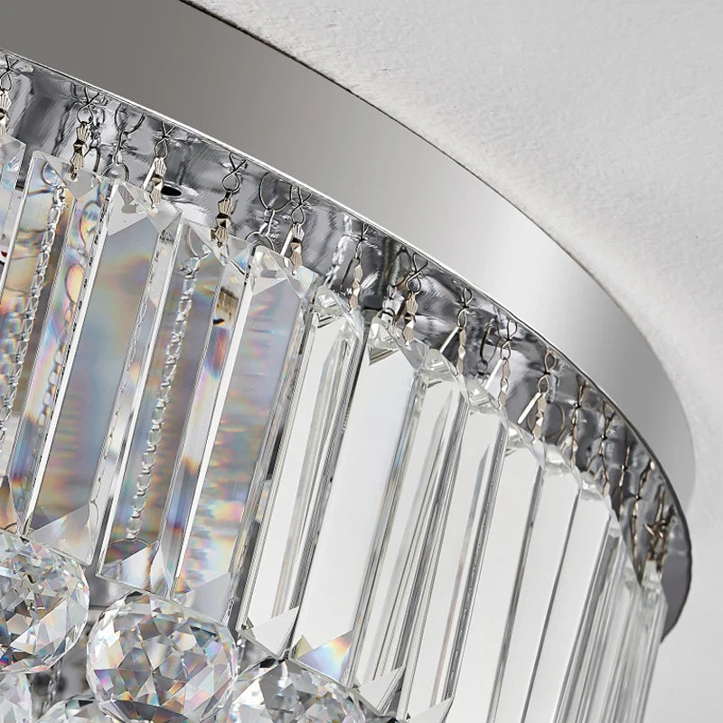 Plafonnier Led en cristal de luxe