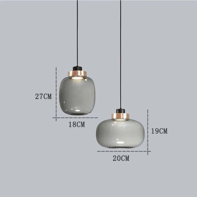 Lustre en verre de Style moderne