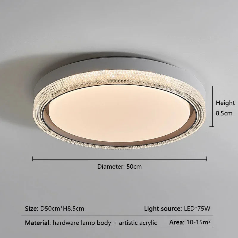 Plafonnier rond moderne à leds pour intérieur décoratif maison