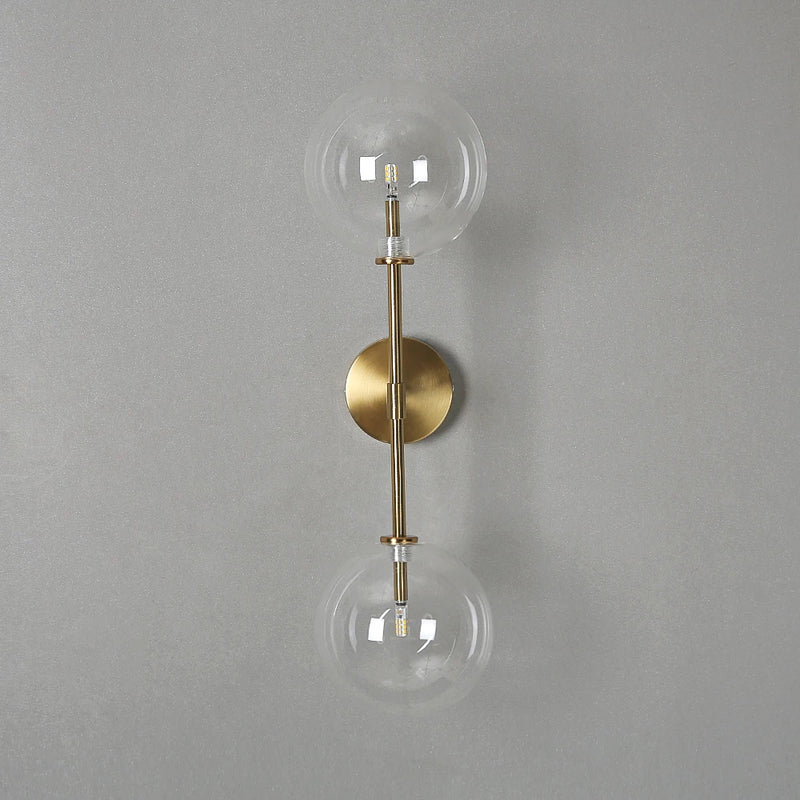 applique murale ronde en verre style post-moderne nordique