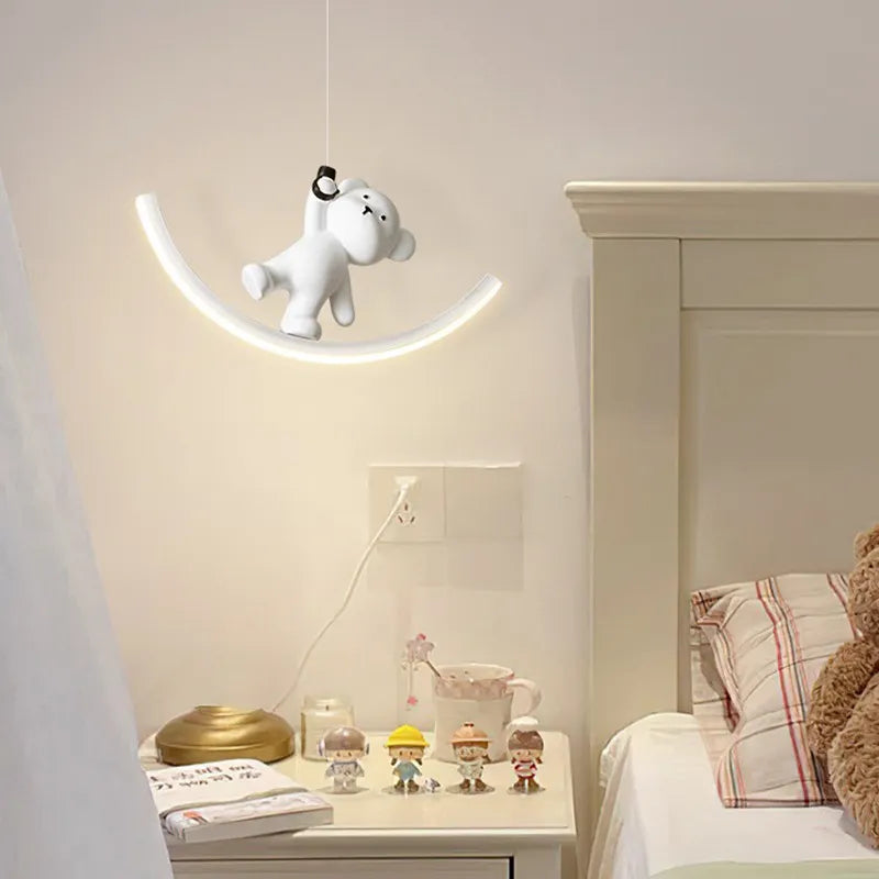 suspension led enfant chambre dauphin ours