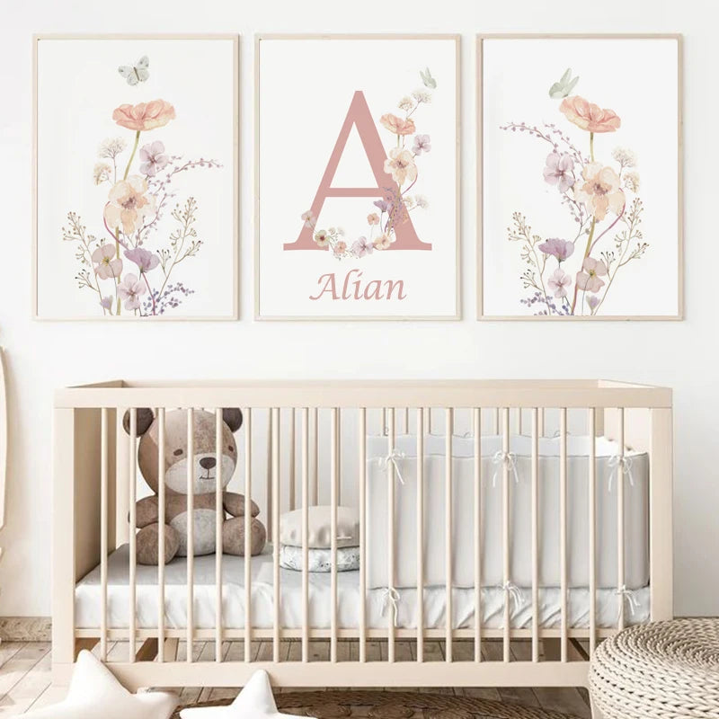 affiche photo fleurs sauvages décoration murale pour enfant