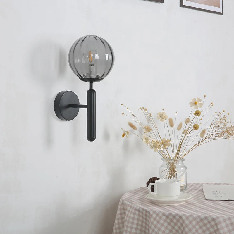 applique murale led moderne boule ronde pour restaurant