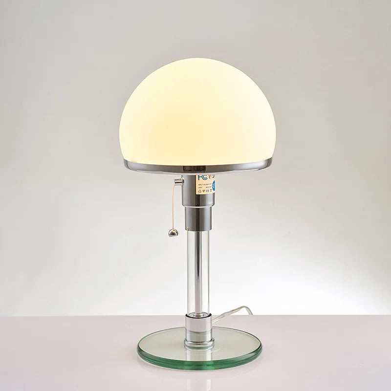 Lampe Bauhaus lampe de Table blanche design danois nordique chambre chevet Simple lampe de Table en verre pour salon