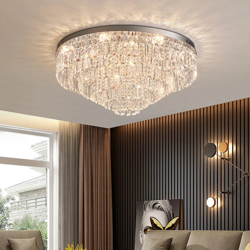 Plafonnier LED en cristal pour salon