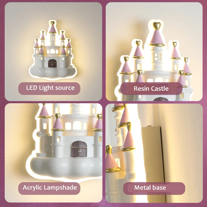 Applique murale princesse led bébé/enfant protection yeux