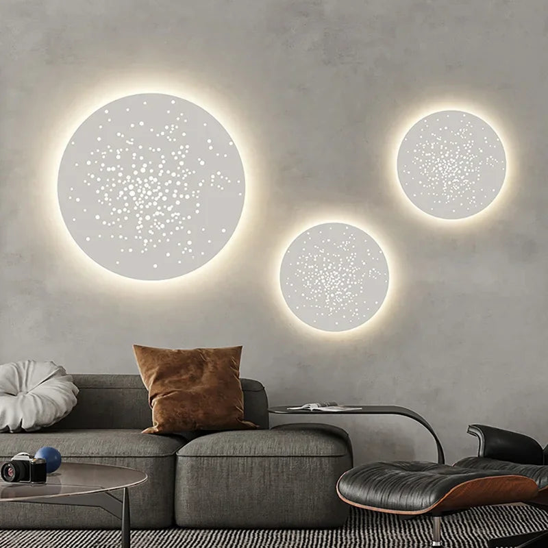 applique led murale moderne décorative pour fond d'art