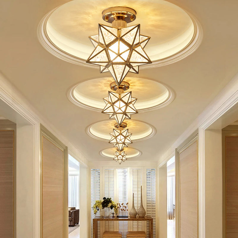 plafonnier moderne en cristal avec éclairage led intérieur