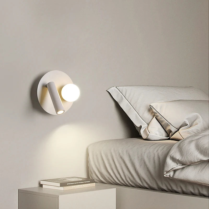 lampe de lecture rotative minimaliste pour hôtel nordique