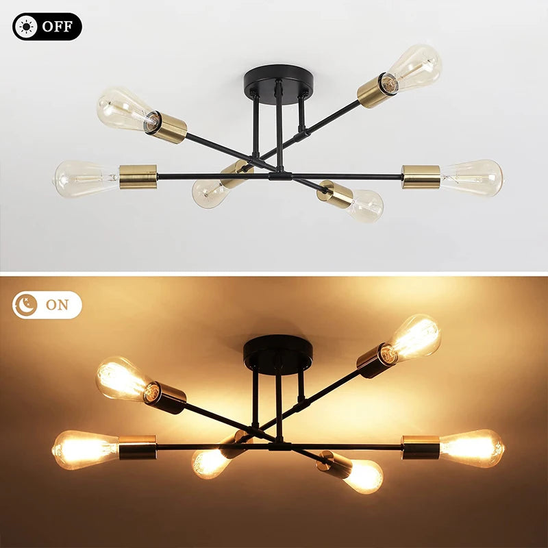 luxe rétro led lustre suspendu