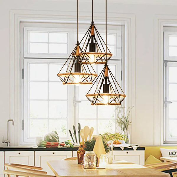 Grosse Suspension Métal Orange 38 Cm - Style Industriel Vintage Loft - Abat-jour