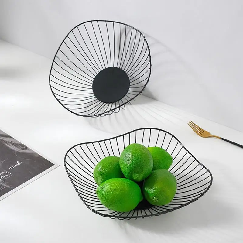 corbeille à fruits en métal pour oranges et bananes