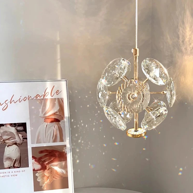 Lumière moderne luxe lustres en cristal chambre lampes de chevet nordique minimaliste décor à la maison bureau allée lustre éclairage intérieur