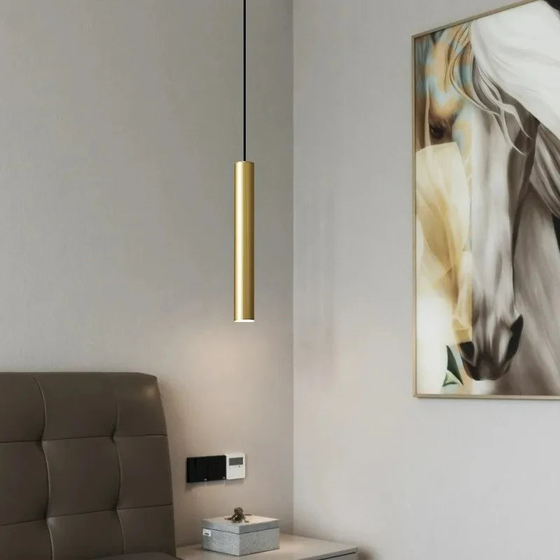 suspension minimaliste en laiton pour hôtel