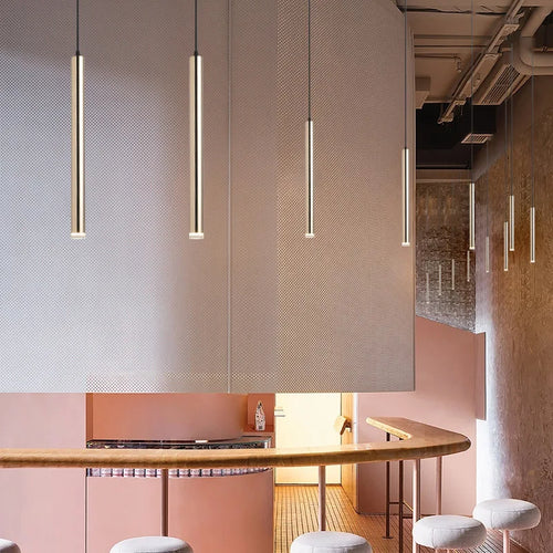 lampes suspendues led dorées design moderne minimaliste livraison directe